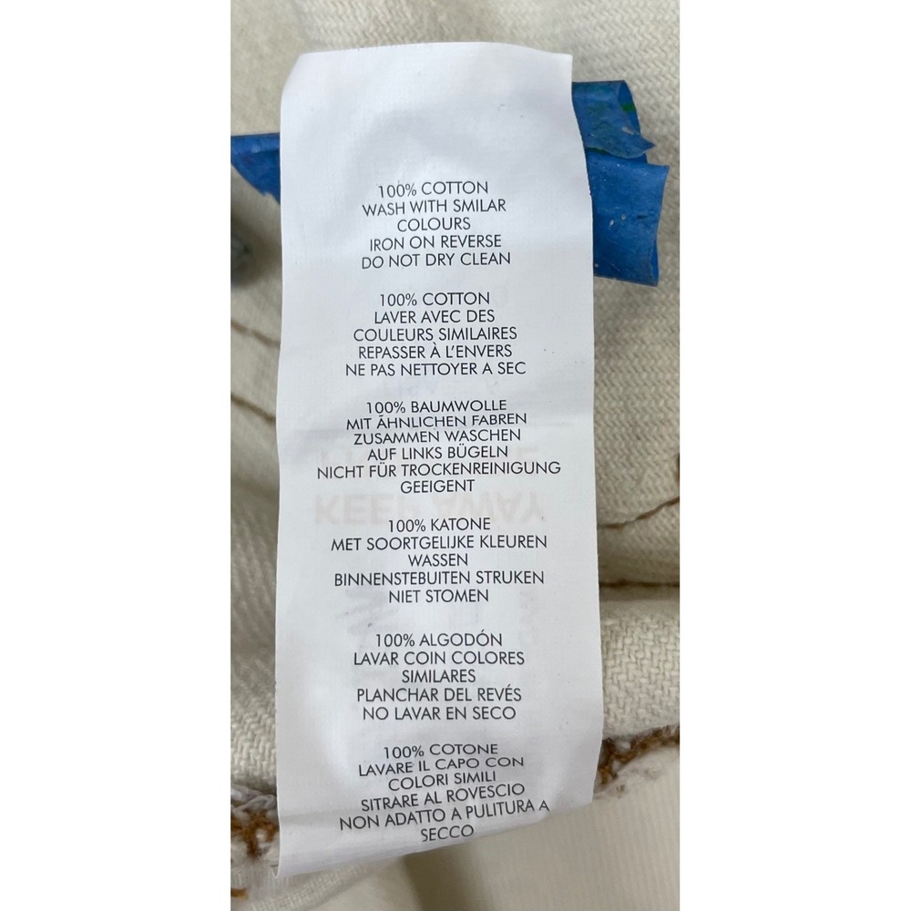 Nasty Gal High Waist Straight Leg Pants Womens 6 Beige Front Seam Split Hem Read - Picture 10 of 12